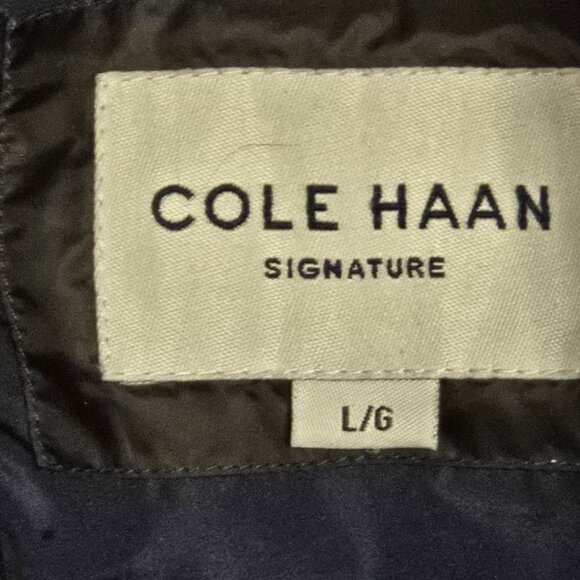 Men's Black and Orange Cole Haan Puffer Jacket Large - Picture 3 of 6